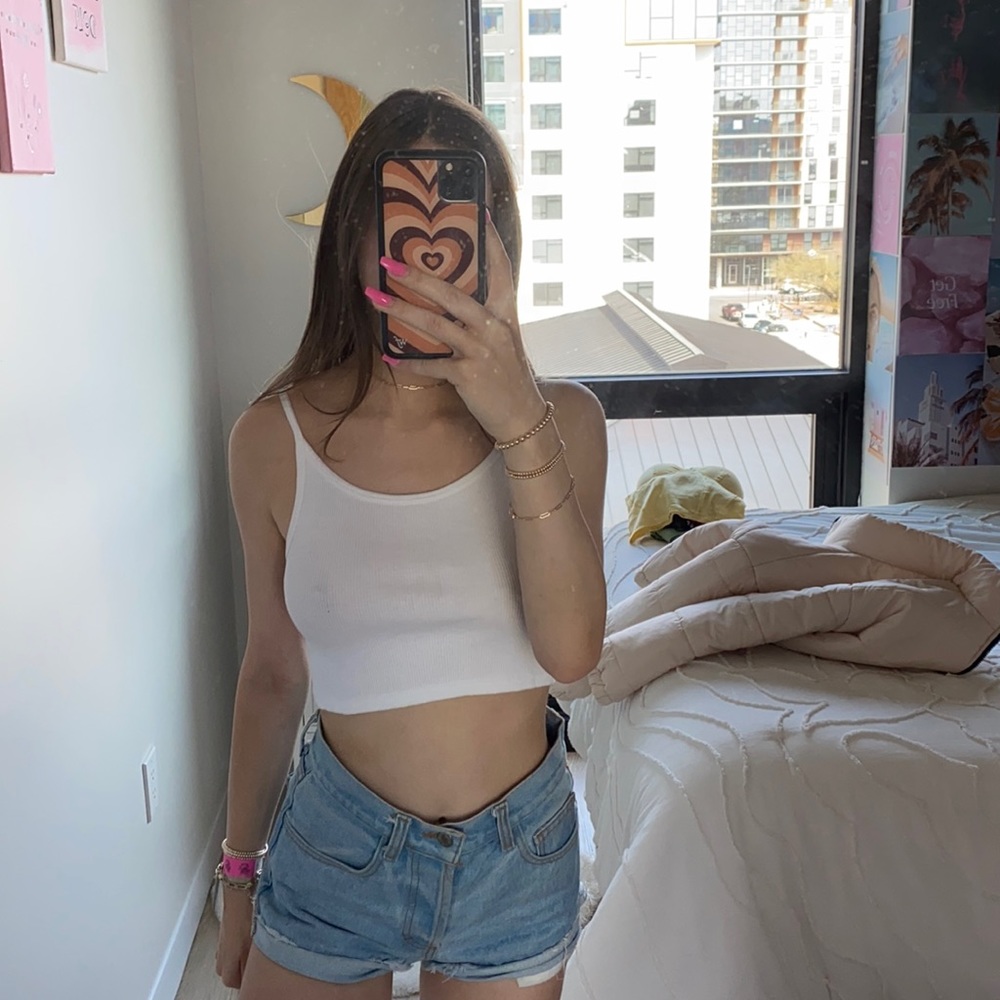 brandy melville white tank